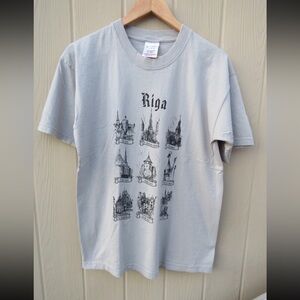 Screen Stars Light Gray Riga Graphic Tee